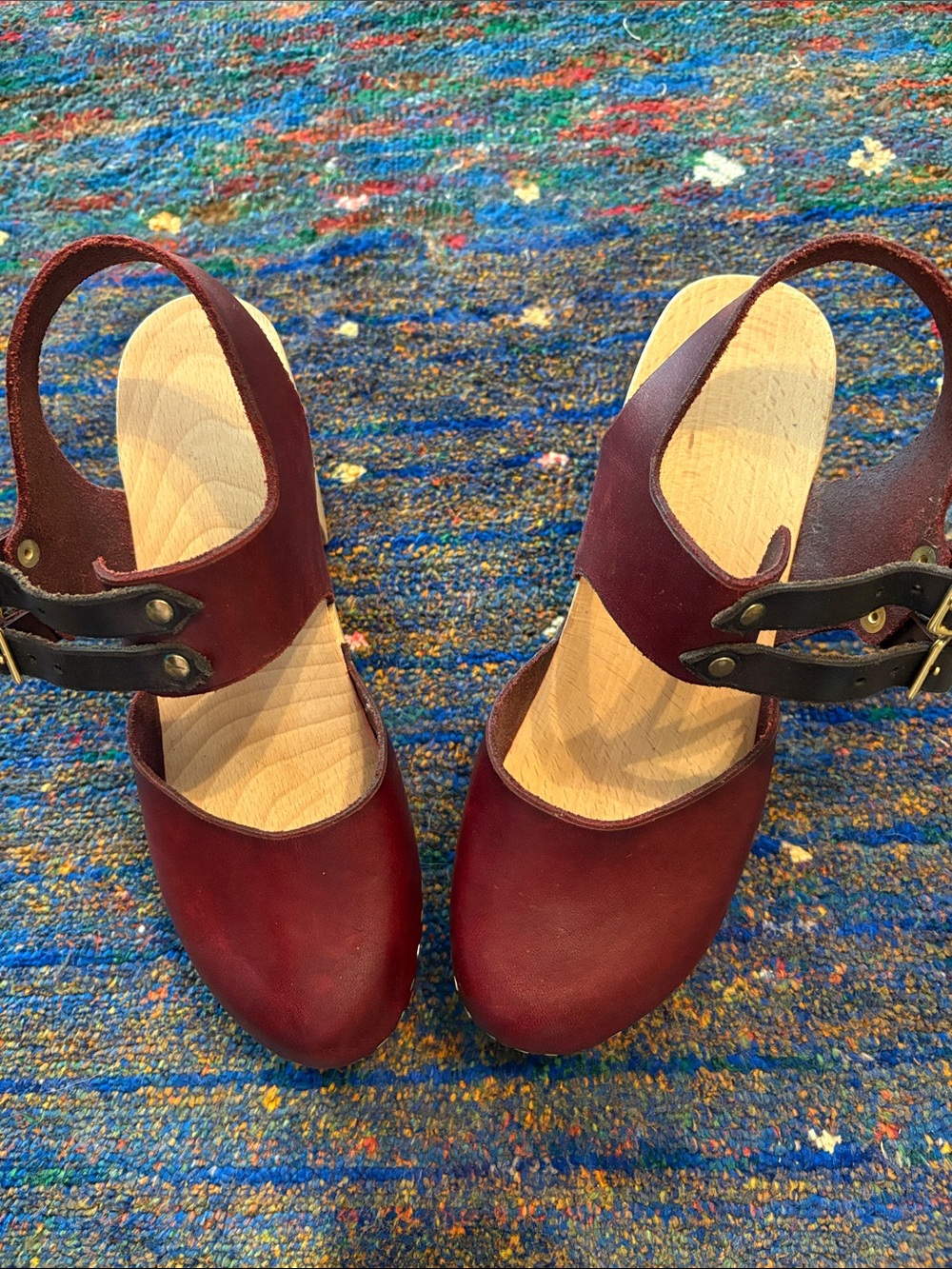 Bean An Ti Artisan High Heel Clogs 39 - Picture 2 of 9